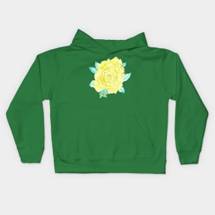 Neutral Rose Watercolor Kids Hoodie